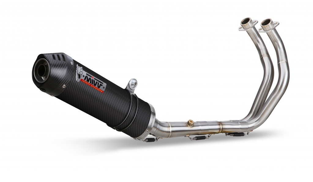 Cijeli ispušni sustav 2x1 MIVV OVAL Y.053.L3C Carbon / Carbon Cap small for YAMAHA XSR 700 2016-2020