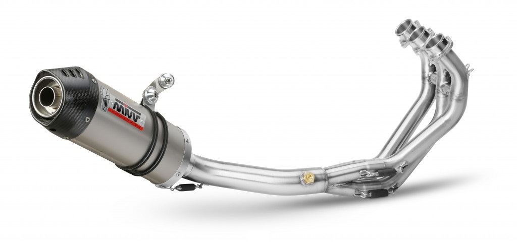 Full exhaust system 3x1 MIVV OVAL Y.054.L4C Titanium / Carbon cap