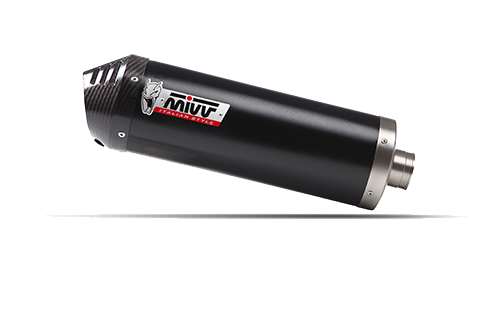 2 silencers kit MIVV OVAL K.027.LVC Black stainless steel / carbon cap