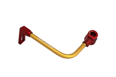 Lever guard ACCOSSATO DE002 with gold hose and joint left, aluminium
