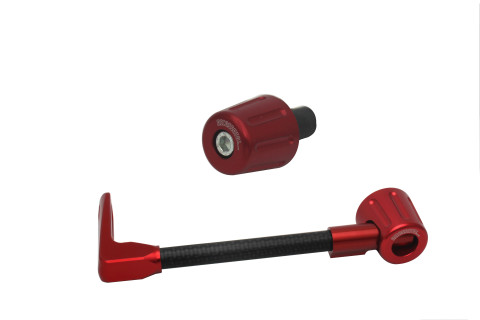 Lever guard in carbon + right end ACCOSSATO DE010 with black hose and joint left