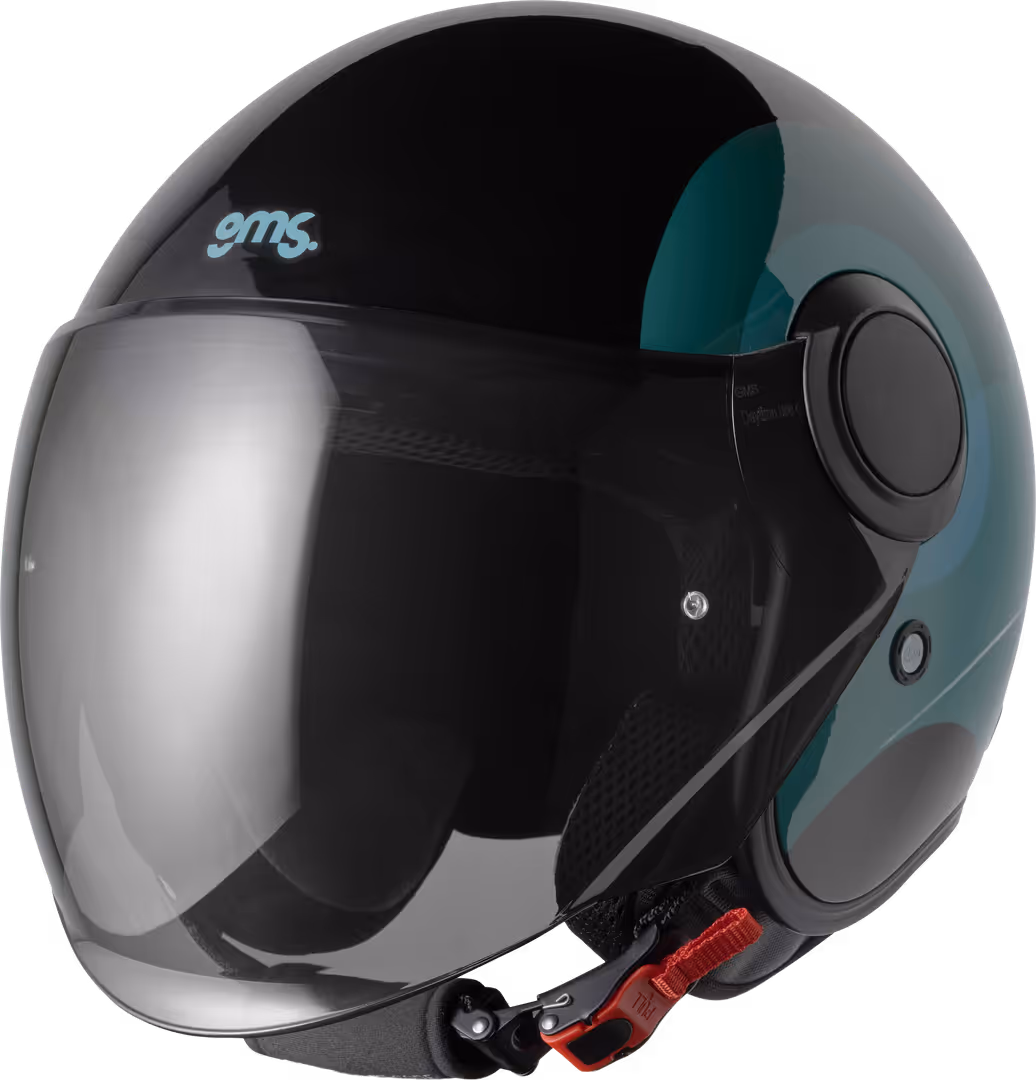 Open face helmet GMS ART.CODE.E1 ZG11801 black blue-turquoise 2XL