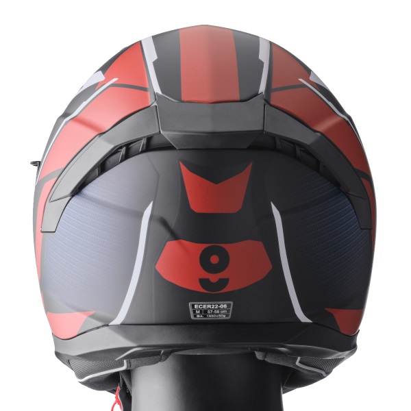 Full face helmet GMS VELOX ZG12601 graphic matt black-red-white L