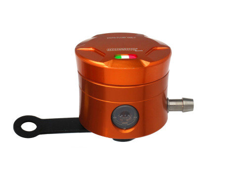 Brake fluid reservoir ACCOSSATO CNC-worked FU010 straight bracket included orange