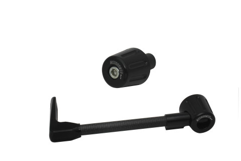 Lever guard in carbon + right end ACCOSSATO DE010 with black hose and joint left