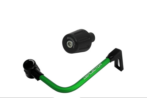 Lever guard in aluminium + left end ACCOSSATO DE004 with green hose and joint right